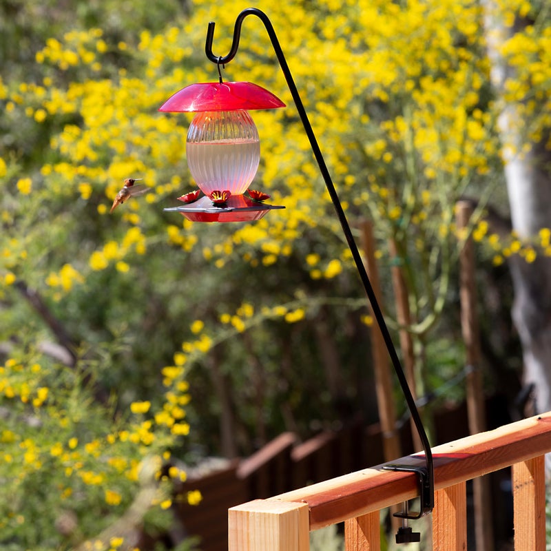 More Birds 13 inch Clamp-On Deck Steel Hook for Bird Feeders, Plants, and Windchimes - 38074 - Easy to Hang - Sturdy Construction - Outdoor Decor for Bird Feeders on Deck - Image 2